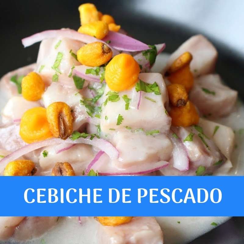 ceviche de pescado platos